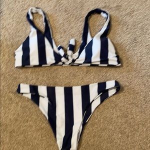 Striped bikini set